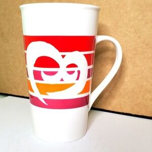 Starbucks Tall Mug Red Orange White Heart